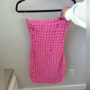 WOMENS LE LIS BUBBLE GUM DRESS SZ MEDIUM
